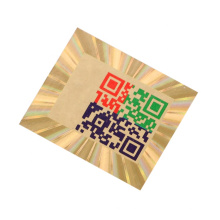 Adhesive Ultra Destructible 3D Hologram Security Qr Code Label